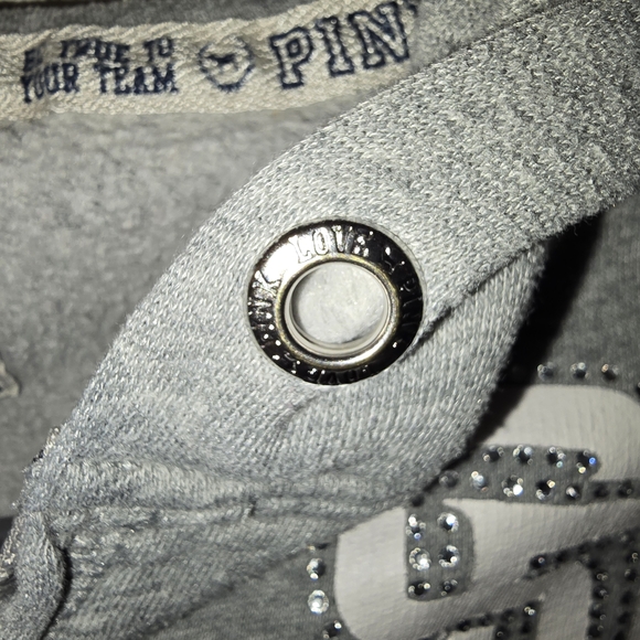 PINK MLB SD Padre Baseball Victoria's Secret Womans Heather Gray Pullover - Picture 8 of 9